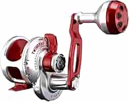 バーディーゆっていアキュレート　バリアント300 Accurate BV-300 Boss Valiant Conventional Reel - Red/Silver